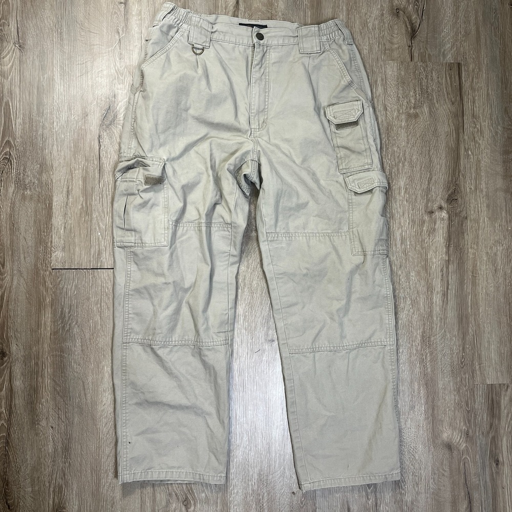 5.11 Men's Regular Fit 100% Cotton Canvas Cargo Pants Mens 34x28 Tan 74251